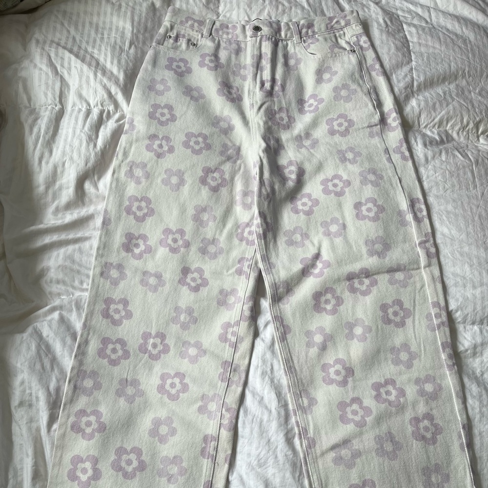 Flower Print Shekou Jeans